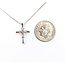 Pendant Cross 0.10ct Round Diamonds 14kw .6x.4" 14-16" 1.97g 126030066