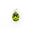 Pendant Drop .03ctw Round Diamonds 4.22ct Green Peridot 18kw .55x.35" 2.72g 126030057