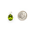 Pendant Drop .03ctw Round Diamonds 4.22ct Green Peridot 18kw .55x.35" 2.72g 126030057