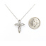 Pendant Cross Petal 0.30ct Round Diamonds 18kw .75x.5" 16-18" 2.64g 126030069