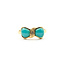 Ring Bow Tie .01ct Round Diamond .80ct Turquoise 18ky 2.3mm Sz6 2.25g 126030051