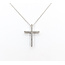 Pendant Cross .18ctw Round Diamonds 18kw .9x.5" 14-16" 2.83g 126030073