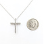 Pendant Cross .18ctw Round Diamonds 18kw .9x.5" 14-16" 2.83g 126030073