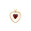 Pendant Heart MOP .50ct Mozambique Garnet 14ky .75x.6" 2.03g 126030034