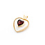 Pendant Heart MOP .50ct Mozambique Garnet 14ky .75x.6" 2.03g 126030034