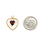 Pendant Heart MOP .50ct Mozambique Garnet 14ky .75x.6" 2.03g 126030034