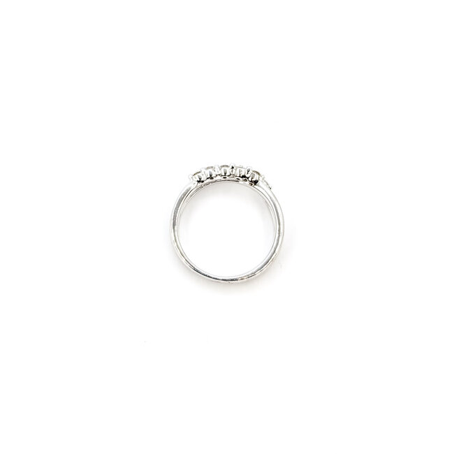Ring Asymetrical Split .14ctw Round Diamonds 14kw 3mm Sz4 2.42g 126030008