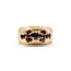 Ring 8-stone 1.00ctw Garnet 14ky 9.5mm Sz7 6.63g 126030038
