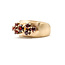 Ring 8-stone 1.00ctw Garnet 14ky 9.5mm Sz7 6.63g 126030038