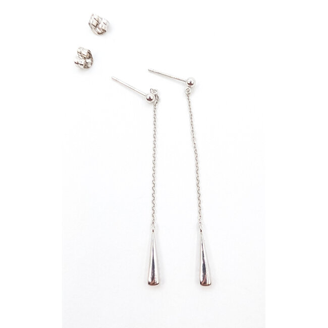 Earrings Dangle .25ctw Round Diamonds 18kw 2" 1.79g 126030001