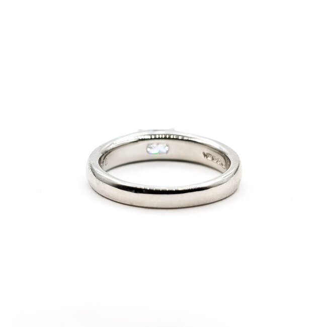 Ring Solitaire Band .30ct Princess Diamond 1000pt 3.5mm Sz5 6.19g 126030006