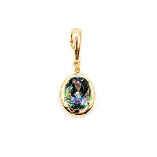 Pendant Drop Enhancer 3.6ct Mystic Topaz 14ky 1x.4" 2.35g 126030009