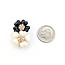 Pendant Ceramic Flower .41ct Round Diamonds 18ky 1.05x.6" 5.21g 126030059
