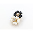 Pendant Ceramic Flower .41ct Round Diamonds 18ky 1.05x.6" 5.21g 126030059