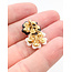 Pendant Ceramic Flower .41ct Round Diamonds 18ky 1.05x.6" 5.21g 126030059