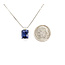 Necklace Drop .07ctw Baguette Diamonds 2.03ct Purple Iolite 850pt 1mm 15.5" 6.3g 126030048