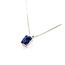 Necklace Drop .07ctw Baguette Diamonds 2.03ct Purple Iolite 850pt 1mm 15.5" 6.3g 126030048