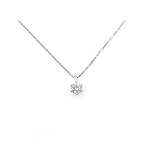 Pendant Solitaire W/chain 0.503ct Round Diamond 850pt 9x5mm 15.5" 2.13g 126030062