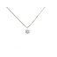 Pendant Solitaire W/chain 0.503ct Round Diamond 850pt 9x5mm 15.5" 2.13g 126030062