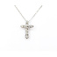 Pendant Cross 0.50ct Round Diamonds 900pt .55x.45" 18" 2.14g 126030064