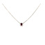 Pendant Halo .13ct Round Diamonds .21ct Red Ruby 850pt 7mm 16" 3.63g 126030046
