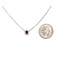 Pendant Halo .13ct Round Diamonds .21ct Red Ruby 850pt 7mm 16" 3.63g 126030046