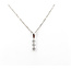 Pendant Bar W/Chain .25ctw Round Diamonds 14kw .75x.1 18" 1.76g 126030044