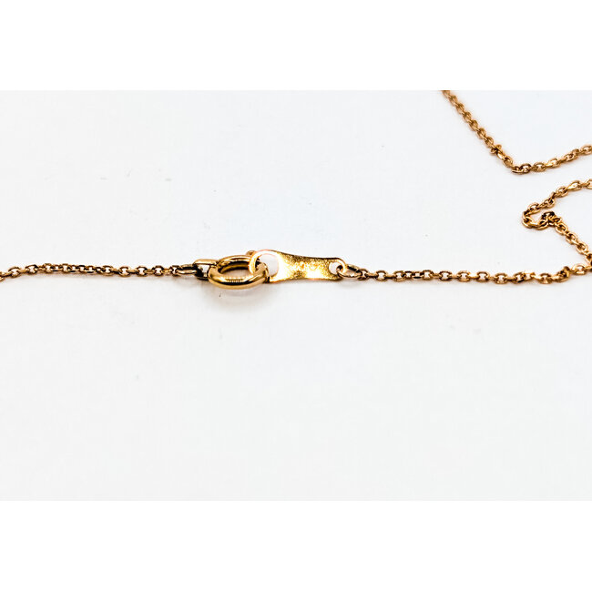 Necklace Contour Bar 0.15ct Round Diamonds 18kr 14.5-16" 1.82g 126030063