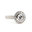 Ring Halo Milgrain 1ct Round Lab Grown Diamond IGI Report: 768604714 VVS2 F 0.75ctw Near Colorless Diamonds 18kw Sz6.5 5.2g 125120048