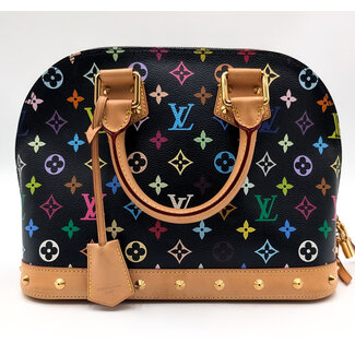 Handbag Louis Vuitton Alma Murakami Monogram Black 126045001