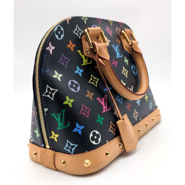 Handbag Louis Vuitton Alma Murakami Monogram Black 126045001