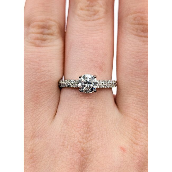 Ring 0.96ct RB Lab Grown Diamond IGI: 677551700 1ctw Lab Grown Diamonds 18kw 2.5mm Sz7 3.58g 125090104