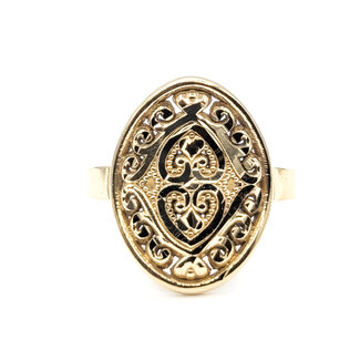 Ring Scroll Work 10ky 18mm Sz7.5 2.34g 126022020