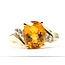 Ring Bypass 5-Stone .08ctw Round Diamonds 2.4ct Golden Citrine 14ky 2.2mm Sz5 3.66g 126030015