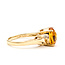 Ring Bypass 5-Stone .08ctw Round Diamonds 2.4ct Golden Citrine 14ky 2.2mm Sz5 3.66g 126030015