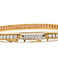Bracelet Wheat Extender 3ctw Round Diamonds 18ky 5.25mm 7.5" 20.87g 226030067