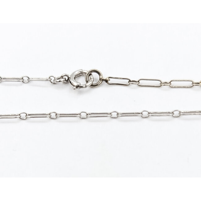 Pendant Filigree W/Chain .12ct Old Euro Diamond 14kw 1.5x.75" 16" 2.93g 226030065