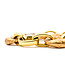 Bracelet Hammered Chain Link 18ky 20mm 7.25" 29.4g 126032013