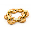 Bracelet Hammered Chain Link 18ky 20mm 7.25" 29.4g 126032013