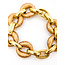 Bracelet Hammered Chain Link 18ky 20mm 7.25" 29.4g 126032013