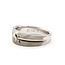 Ring 3 X Brushed .03ctw Round Diamonds 14kw 4.5mm Sz7 5.62g 226030063