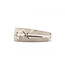 Ring 3 X Brushed .03ctw Round Diamonds 14kw 4.5mm Sz7 5.62g 226030063