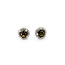 Earrings Stud Halo .30ctw Round Diamonds 1.00ctw Green Opal 14kw 9mm 1.96g 226030056
