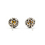 Earrings Stud Halo .30ctw Round Diamonds 1.00ctw Green Opal 14kw 9mm 1.96g 226030056