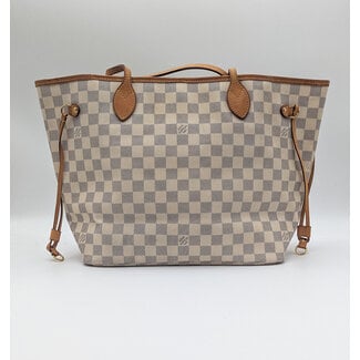 Handbag Louis Vuitton Neverfull MM Damier Azur 126045021