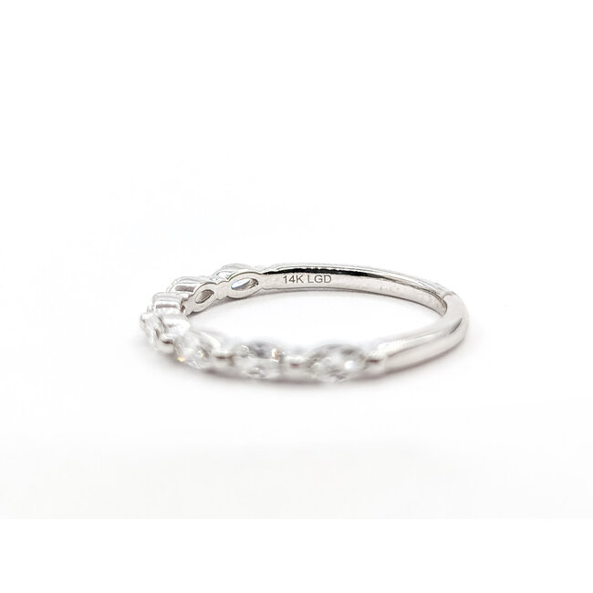 Ring East/West 0.50ctw Marquise Lab Grown Diamonds 14kw 1.8mm Sz7 2.07g 126040093