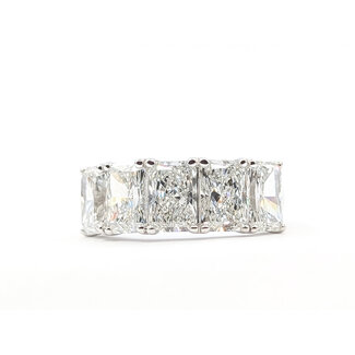 Ring 5-Stone 5.00ctw Radiant Lab Grown Diamonds 14kw 2.5mm Sz7 6.26g 126040009