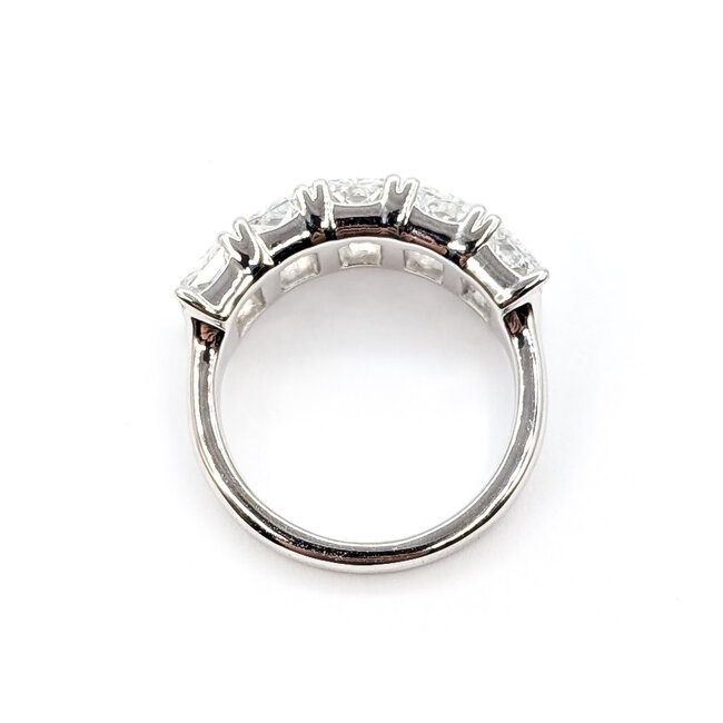 Ring 5-Stone 5.00ctw Radiant Lab Grown Diamonds 14kw 2.5mm Sz7 6.26g 126040009