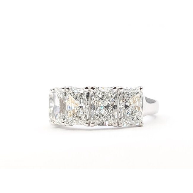 Ring 5-Stone 5.00ctw Radiant Lab Grown Diamonds 14kw 2.5mm Sz7 6.26g 126040009