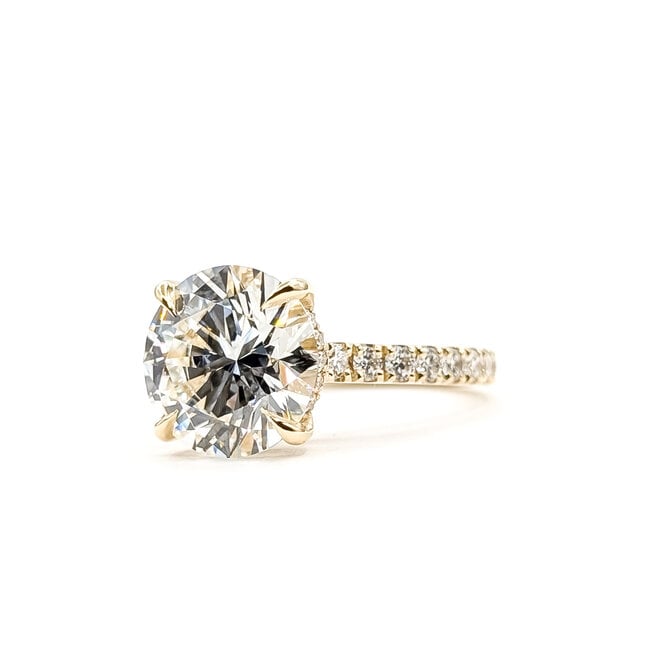 Ring Engagement 5.07ct Round Lab Grown Diamond IGI Report: LG702582698 14ky 2.4mm Sz7 5.1g 126048001